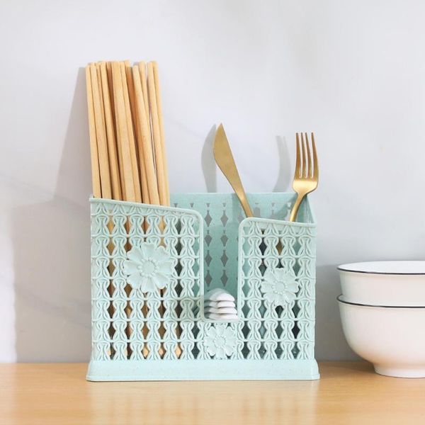 

kitchen storage & organization mutfunctional hanging chopsticks rack with hollow drain hole supplies box spoon bucket