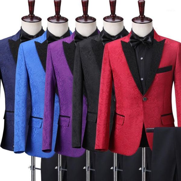 

men's suits & blazers chorus host master ceremonies wedding men blazer boys prom mariage fashion slim masculino latest coat pant design, White;black