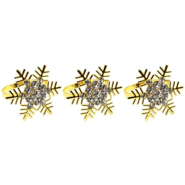 

napkin rings 3pcs snowflake creative holder alloy ring for banquet