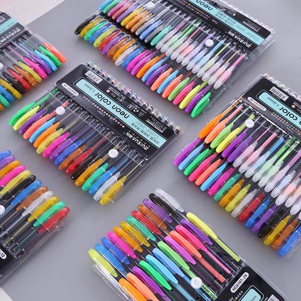 

gel pens 12/16colors glitter sketch drawing color pen markers set refill rollerball pastel neon marker office school stationery