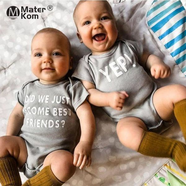 

rompers 2021 letter print summer o-neck cotton short-sleeved born baby girls and boys jumpsuit triangle romper clothing bodysuit, Blue