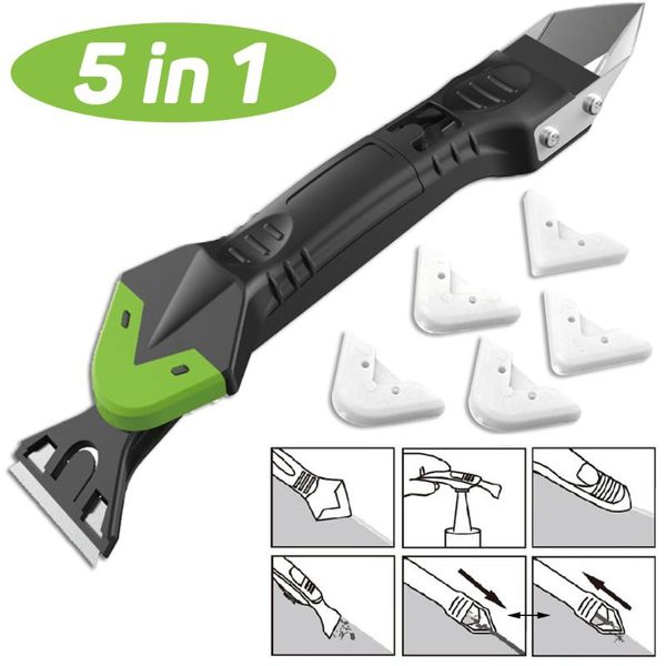 

professional hand tool sets creative 5 in 1 silicone remover caulk finisher sealant smooth scraper grout kit tools with seam tape plastic se