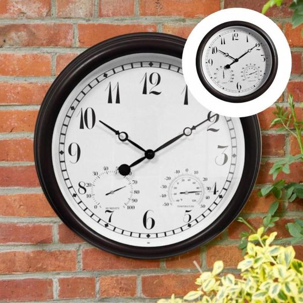 

wall clocks brown practical european style hanging clock waterproof for indoor