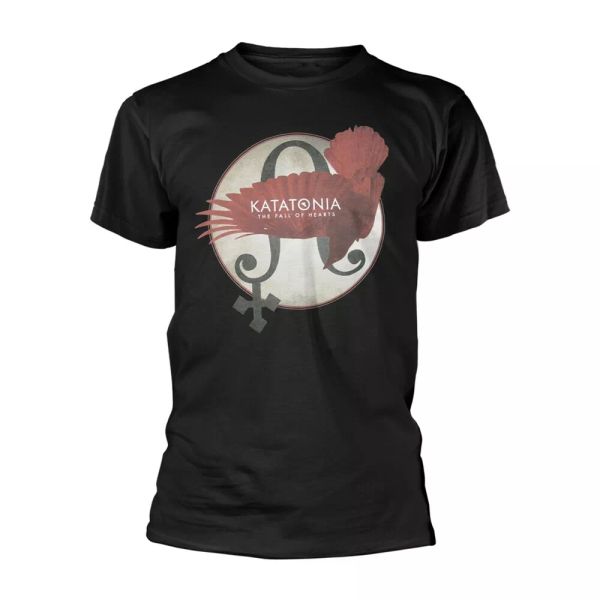 

katatonia fall of hearts official t-shirt men unisex, White;black