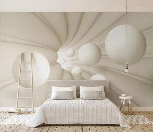 

wallpapers custom po wallpaper murals 3d modern living room tv backdrop wall decor bedroom abstract space spherosome mural