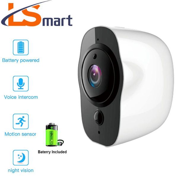 

1080p batterywireless surveillance camera with wifi home external security battery alarm audio outdoor powered ip cameras