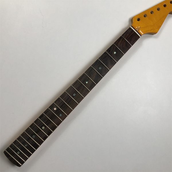 

new maple guitar neck 22 fret 25.5 inch rosewood fingerboard dot inlay yellow gloss