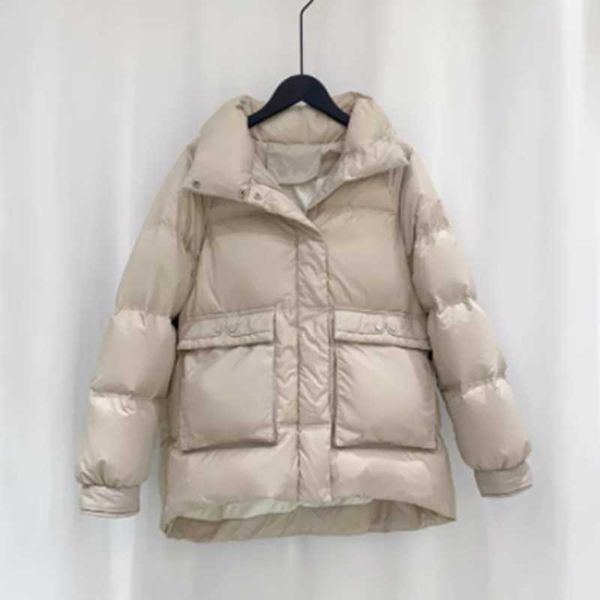 

code down jacket female brief paragraph the season a clearance sale dress little white duck down feather coat 211015, Black