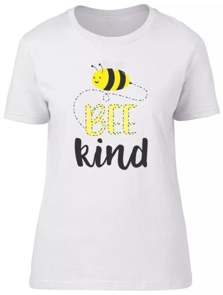 

bee kind ladies womens fitted t-shirt, White;black