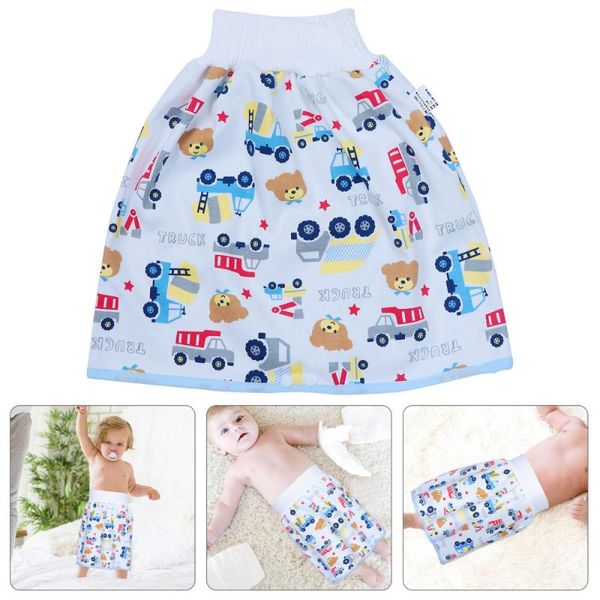 

1pc hight-waist nappy skirt cartoon breathable for baby cloth diapers
