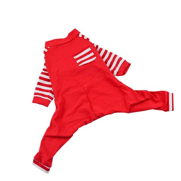 

creative stripe pet clothing dog four feet clothes puppy coat party costume (red, size 10) apparel