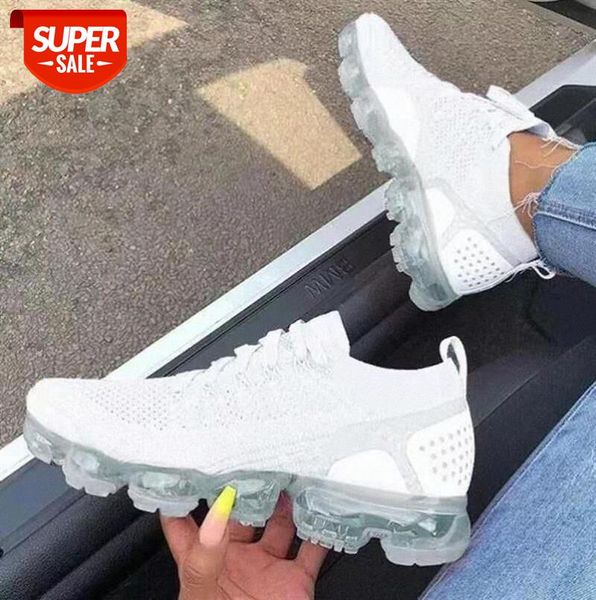 

flying woven casual shoes women lace-up cushioned running large size #x42l