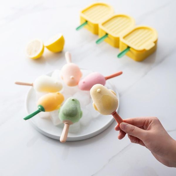 

ice cream stick tool sakura cube tray diy tools 3 color grids generic cherry kitchen dining baking moulds