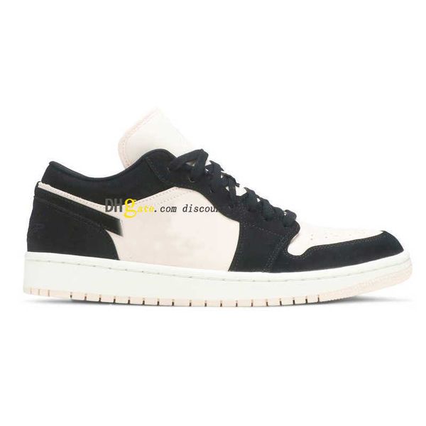 

wmns 1 low black guava ice basketball shoes 1s sneakers dc0774 003