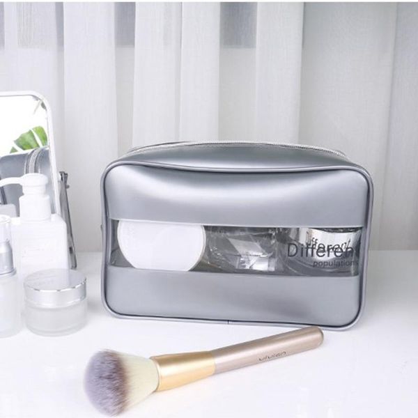 

portable storage makeup large capacity washable splice stereoscopic bathroom transparent cosmetic bag fashion travel waterproof bags & cases