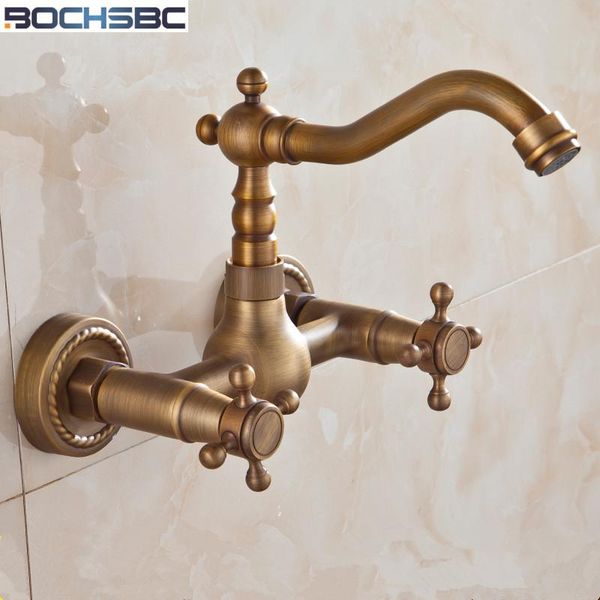 

bathroom sink faucets bochsbc antique wall mounted tap european vintage shower faucet 360 degree rotatable full copper