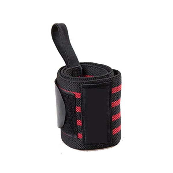 

wrist support bracers bandage protector tape fitness weightlifting protective gear, Black;red