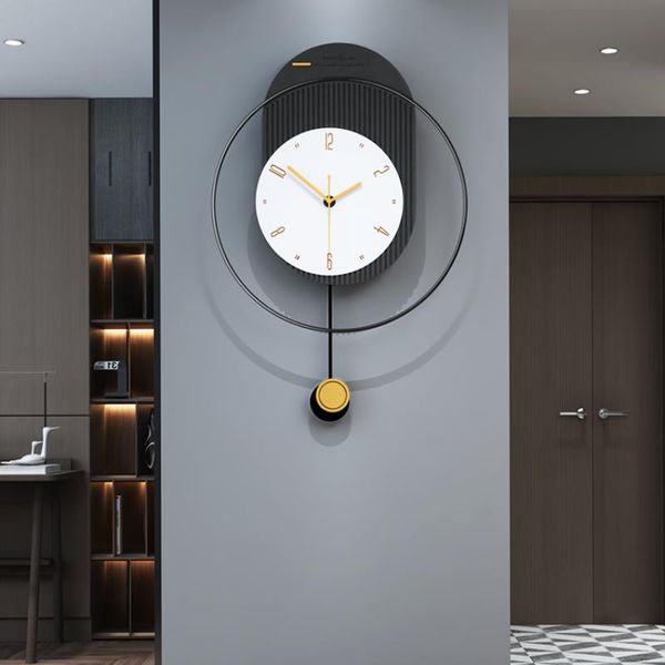 

wall clocks luxury clock mechanism with pendulum nordic industrial modern design orologio da parete home decoration