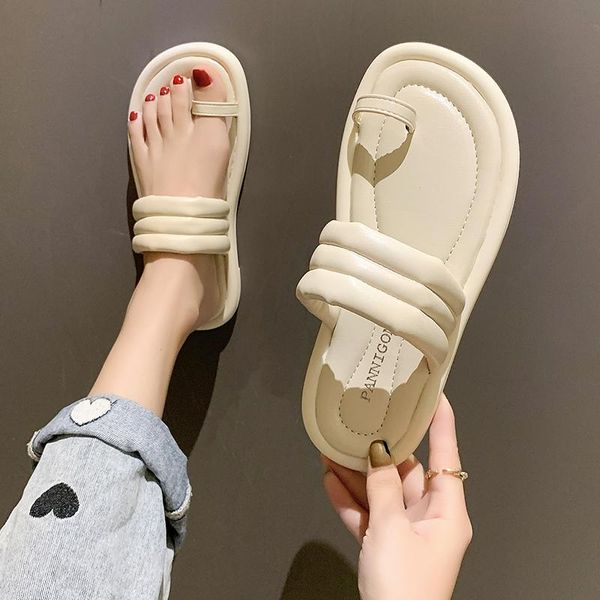

slippers shoes flat luxury slides rubber flip flops low slipers women designer summer hawaiian soft 2021 rome pu basic scandals, Black