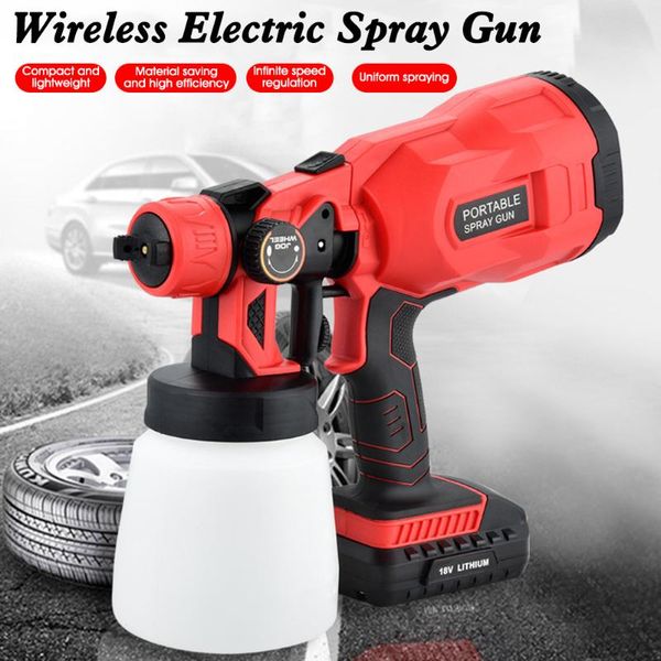 

watering equipments 18v electric cordless spray gun 800ml household paint sprayer high pressure flow control easy airbrush