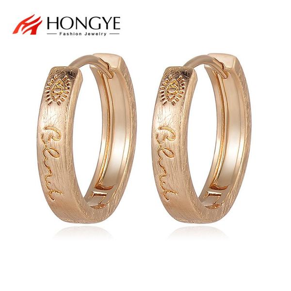 

hoop & huggie hongye simple stud earrings 2021 trend for women alloy round shape jewelry hanging earring femme brincos gift recommend, Golden;silver