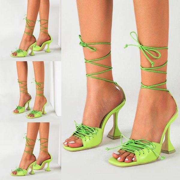 

shoes women's fashion open-toe sandals summer ankle-strap ladies high heels lace-up shoe calzadoÂ mujer sapatos m28, Black