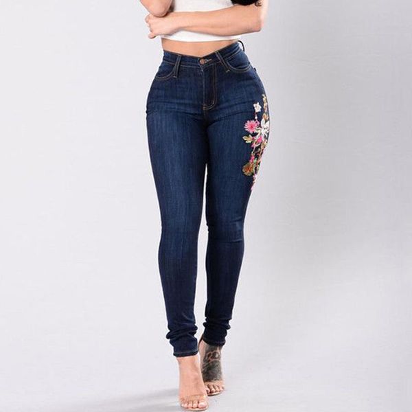 

women's pants & capris chic slim fashion woman casual solid color embroidered pencil pockets female button streetwear skinny trousers, Black;white