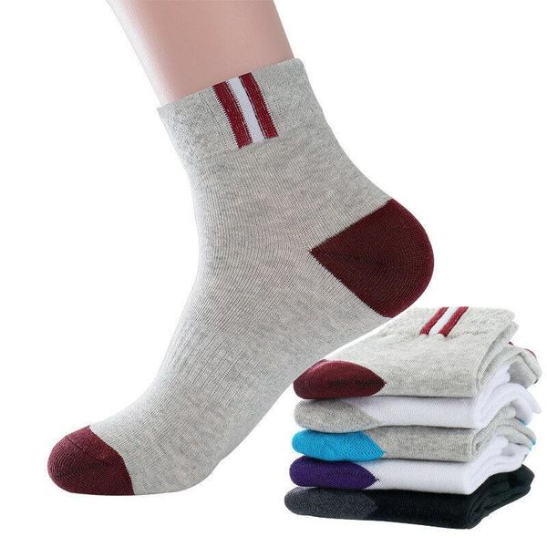 

men's socks 5 pair men business brand calcetines hombre quality breathable cotton casual eu39-42 meias wholesale, Black