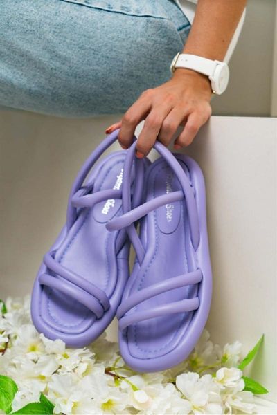 

sandals women lilac mats mat strappy flat sole, Black
