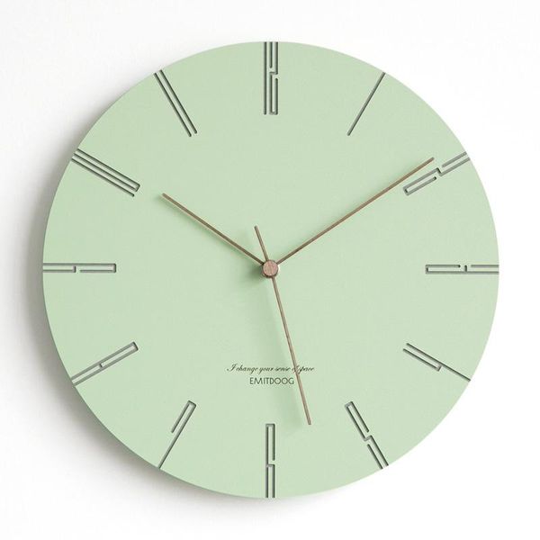 

modern simple wall clock silent creative wood living room mechanism nordic design office reloj de pared home decor bw50wc clocks
