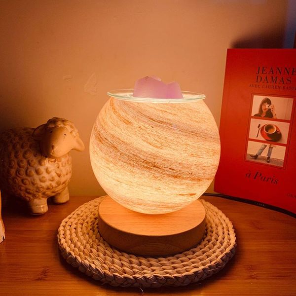 

wax melting lamp bedroom living room glass ball warm fragrance lamps