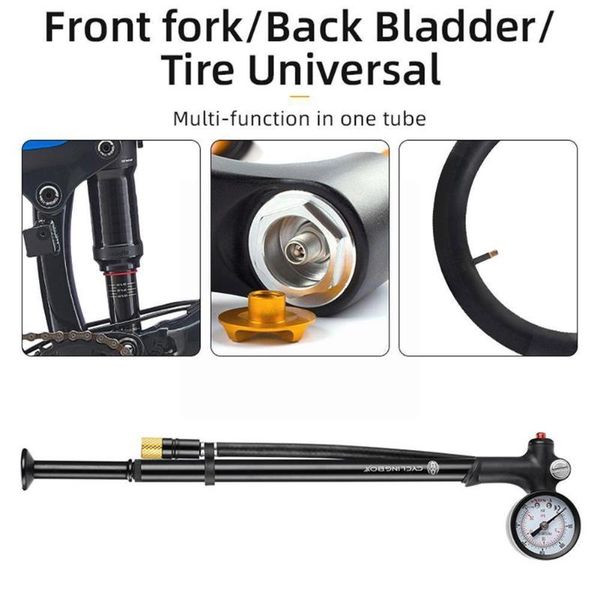 

bike pumps bicycle pump mtb road absorber front fork with cycling pressure tool tire hose air gauge inflator bicy z6e0