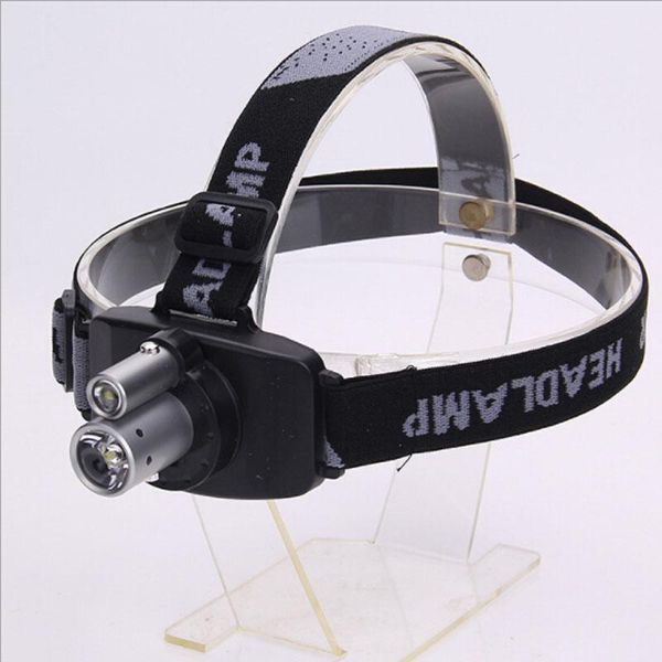 

super bright lumens t6 headlamp waterproof zoom head lamp adjustable headlight us/eu black portable lanterns
