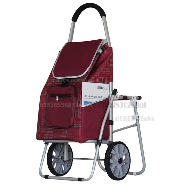 

storage bags household shopping trolley aluminum alloy bracket cart folding portable climbing stairs bearing 50 kg