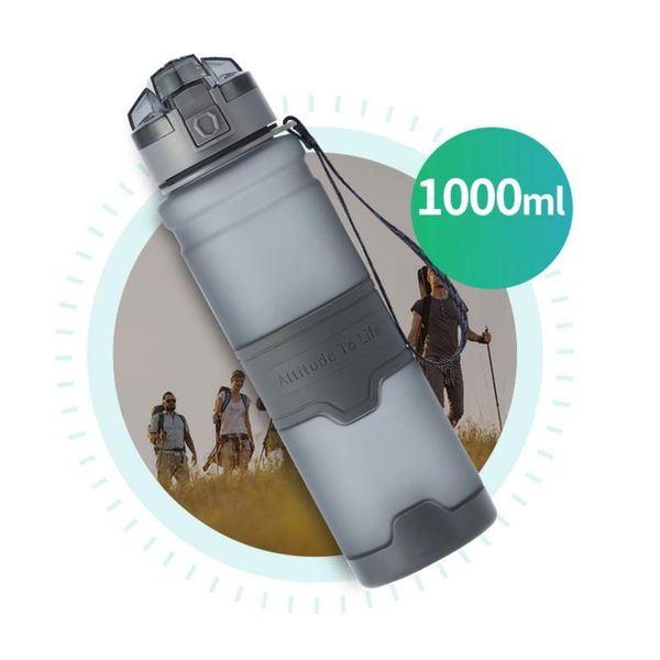 

water bottle sports bottles 1l protein outdoor travel portable leakproof capacity drink bpa free