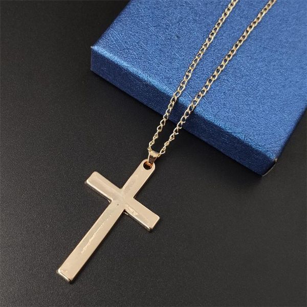 

pendant necklaces 2021 personality fashion cross necklace for birthday gifts, Silver