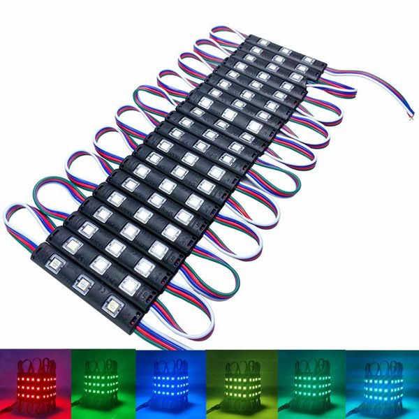 

modules 12v rgb black led module super bright colors changable outdoor waterproof advertising light sign backlight 20pcs/lot