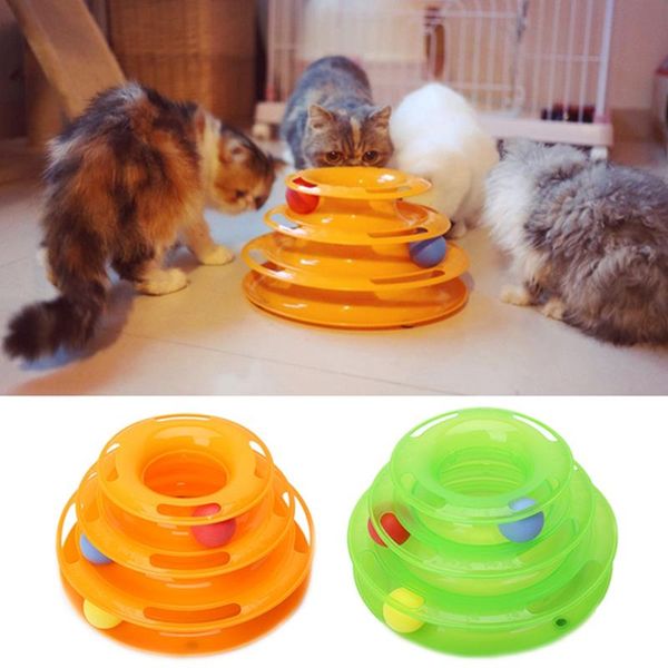

funny pet cat kitten crazy ball disk interactive amusement plate trilaminar toy toys
