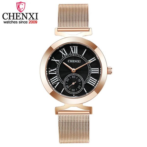 

wristwatches chenxi 2021 women fashion quartz watches female bracelet clock quartz-watch women's wrist relogio feminino, Slivery;brown