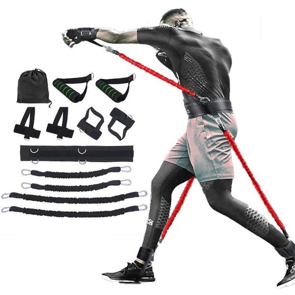 

resistance bands band boxing crossfit exercise bouncing trainer jump training workout pull rope kicking fitness agile yoga -40