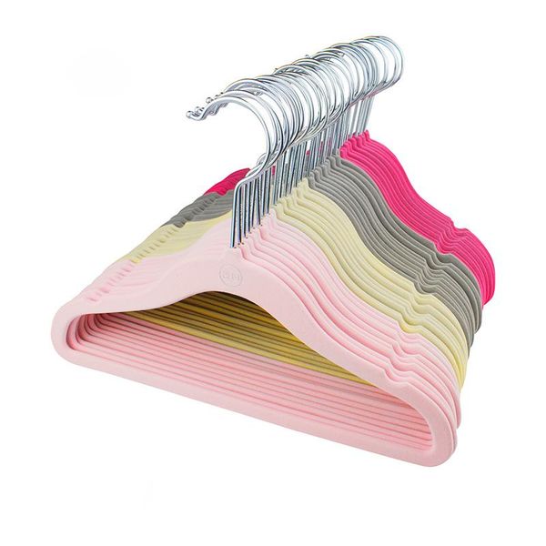 

hangers & racks 30cm 10 pcs/lot children's flocking non-slip seamless clothes hanger for kids baby closet storage