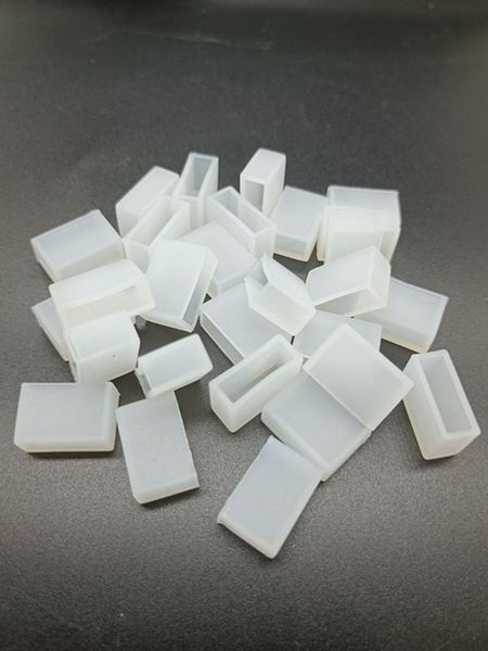 

strips 100pairs/lot 12mm silicone end cap for 10mm 5630 ip67 ip68 led tube strip with 2 pin hole