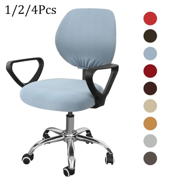 

chair covers swivel spandex cover office slipcovers removable washable rotating lift elastic arm seat cushion
