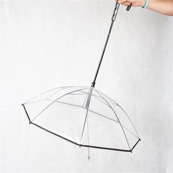 

dog car seat covers pet dogs walking accessories-transparent umbrella with leash perfect gift for dogs-dual purpose traction rope