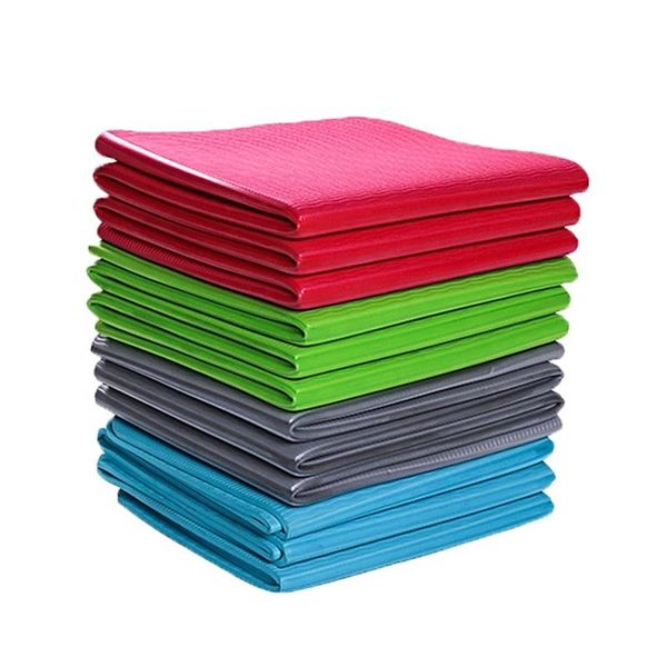 

yoga mats 6mm eco-friendly tpe folding mat anti slip sport fitness pilates gym travel outdoor practice de with carry bag