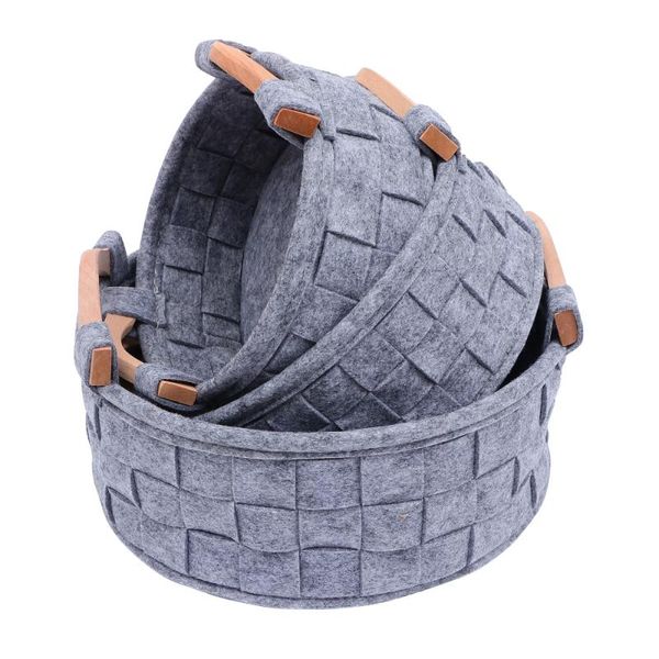 

storage baskets 3pcs round deskhome office sundries organizers