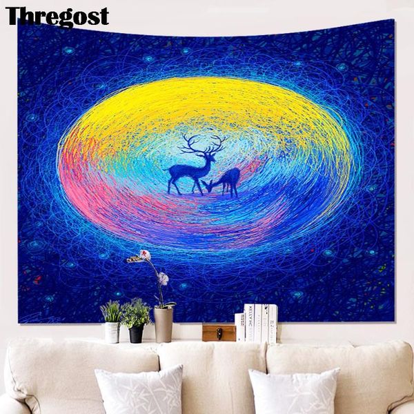 

tapestries 3d cartoon animal pink tapestry wall art large size table cloths hippie decor modern carpets hanging