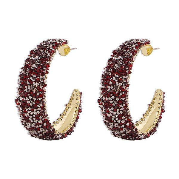 

luxury designer stud earrings minimalist charms earring rhinestone jewelry for women e9636, Golden;silver