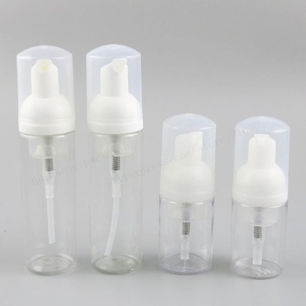 

empty refillable 30ml 60ml clear transparent foam foaming suds pump bottles 1oz 2oz bottle storage & jars