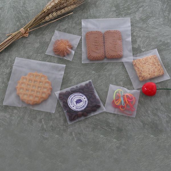 

gift wrap 100pcs/pack frosted transparent self-adhesive biscuit bag wedding party supplies cookie candy bags baking package